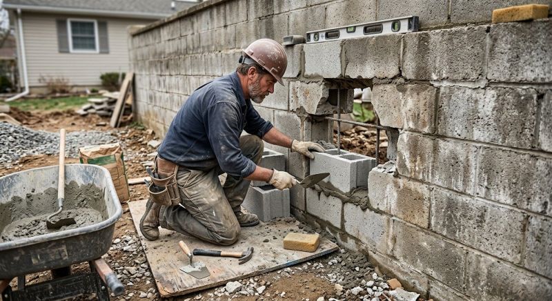 Block Wall Repair in Chelsea, MI