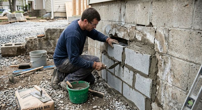 Block Wall Repair in Fowlerville, MI