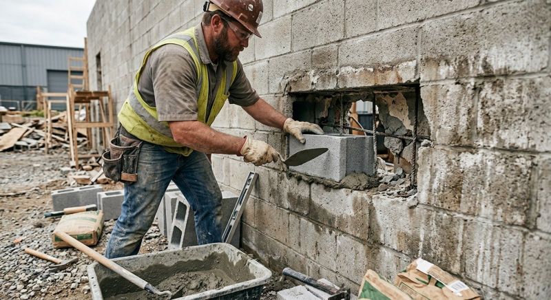Block Wall Repair in Milford, MI