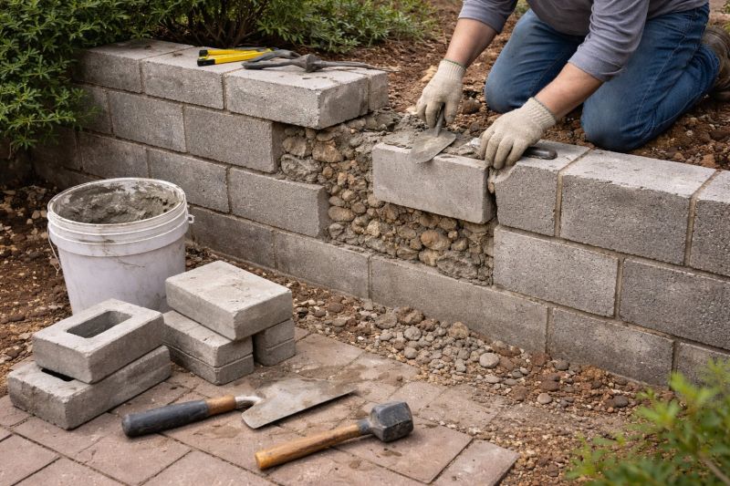 Block Wall Repair in Walled Lake, MI