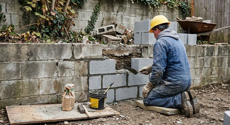 Block Wall Repair in Walled Lake, MI