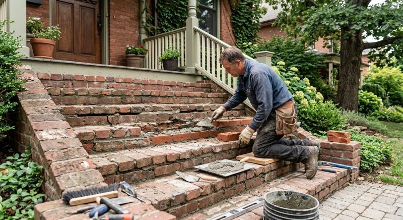Brick Stairs Repair in Dexter, MI