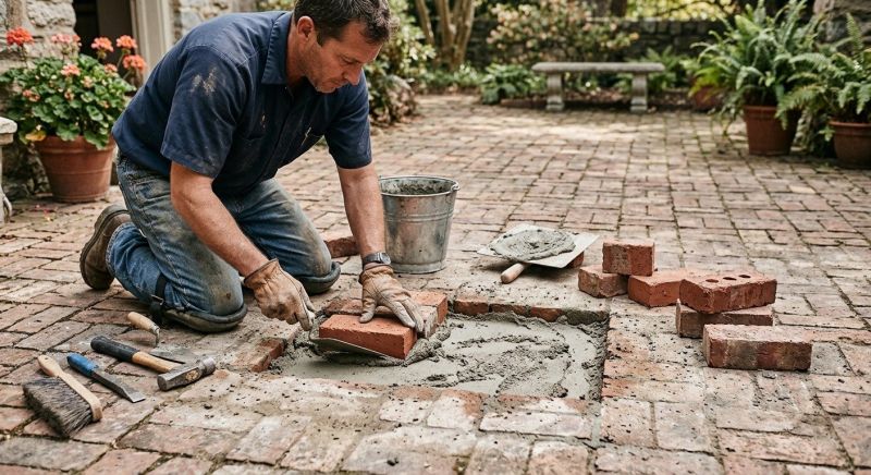 Brick Stoop Repair in Livingston County, MI