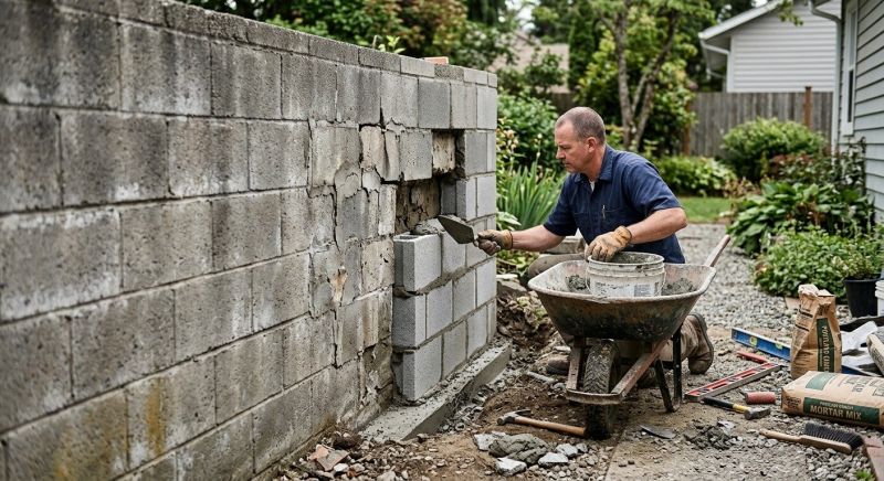 Cinder Block Repair in Livingston County, MI