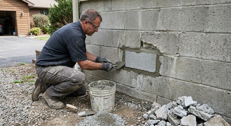 Cinder Block Wall Repair in Fowlerville, MI