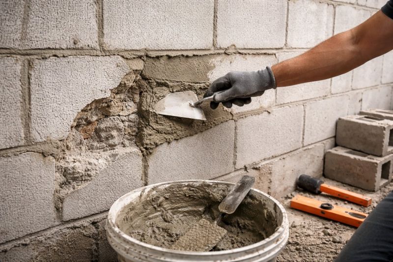 Cinder Block Wall Repair in Howell, MI