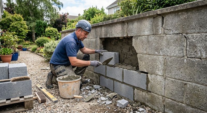 Concrete Block Repair in Holly, MI