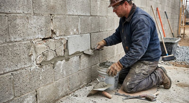 Concrete Block Repair in Pinckney, MI