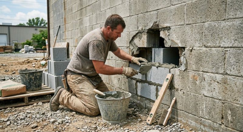 Concrete Block Repair in Walled Lake, MI