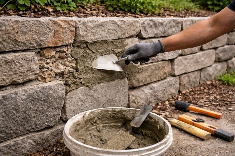 Rock Wall Repair in Livingston County, MI