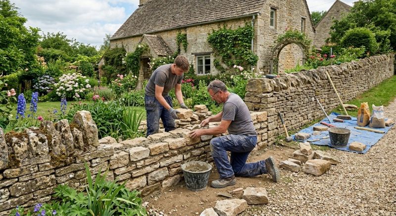 Stone Wall Repair in Hartland, MI