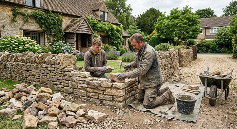 Stone Wall Repair in Livingston County, MI